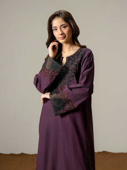 2 Piece Yarn Dyed Suit-Embroidered (Pret)