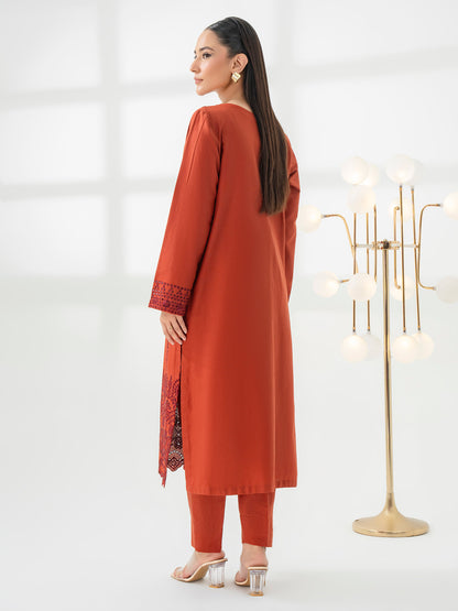 2 Piece Khaddar Suit-Embroidered (Pret)