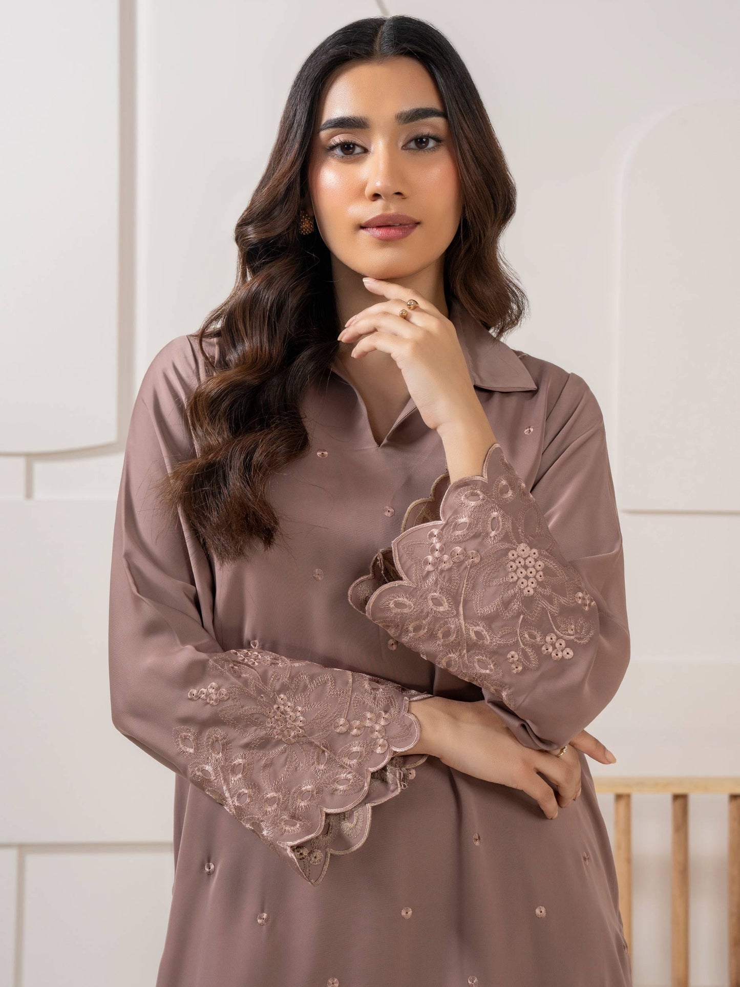 Silk Co-ord Set - Embroidered