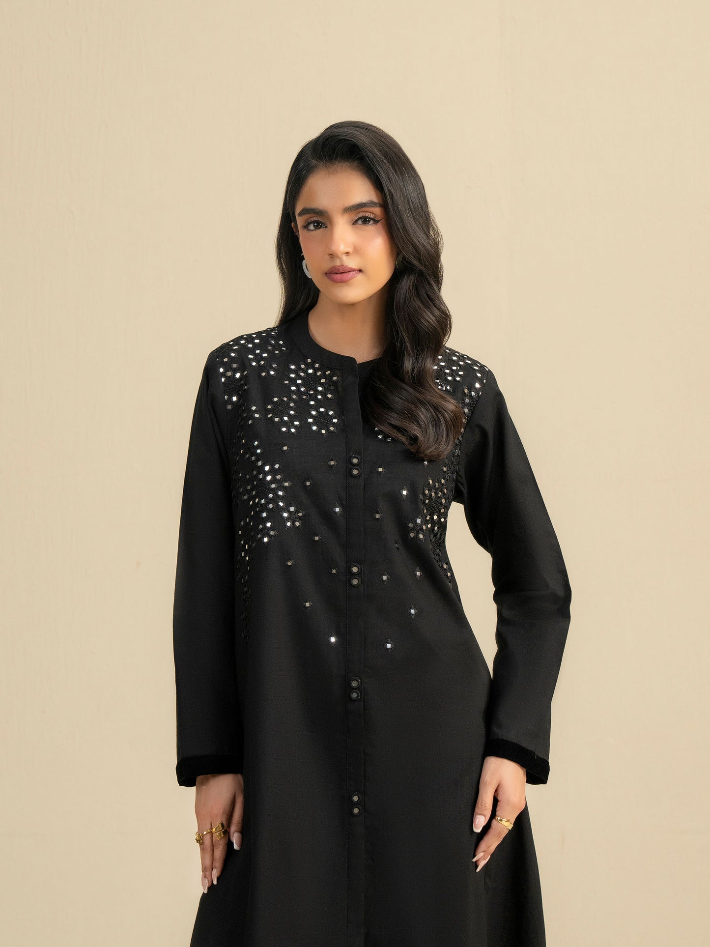 Khaddar Shirt-Embroidered (Pret)