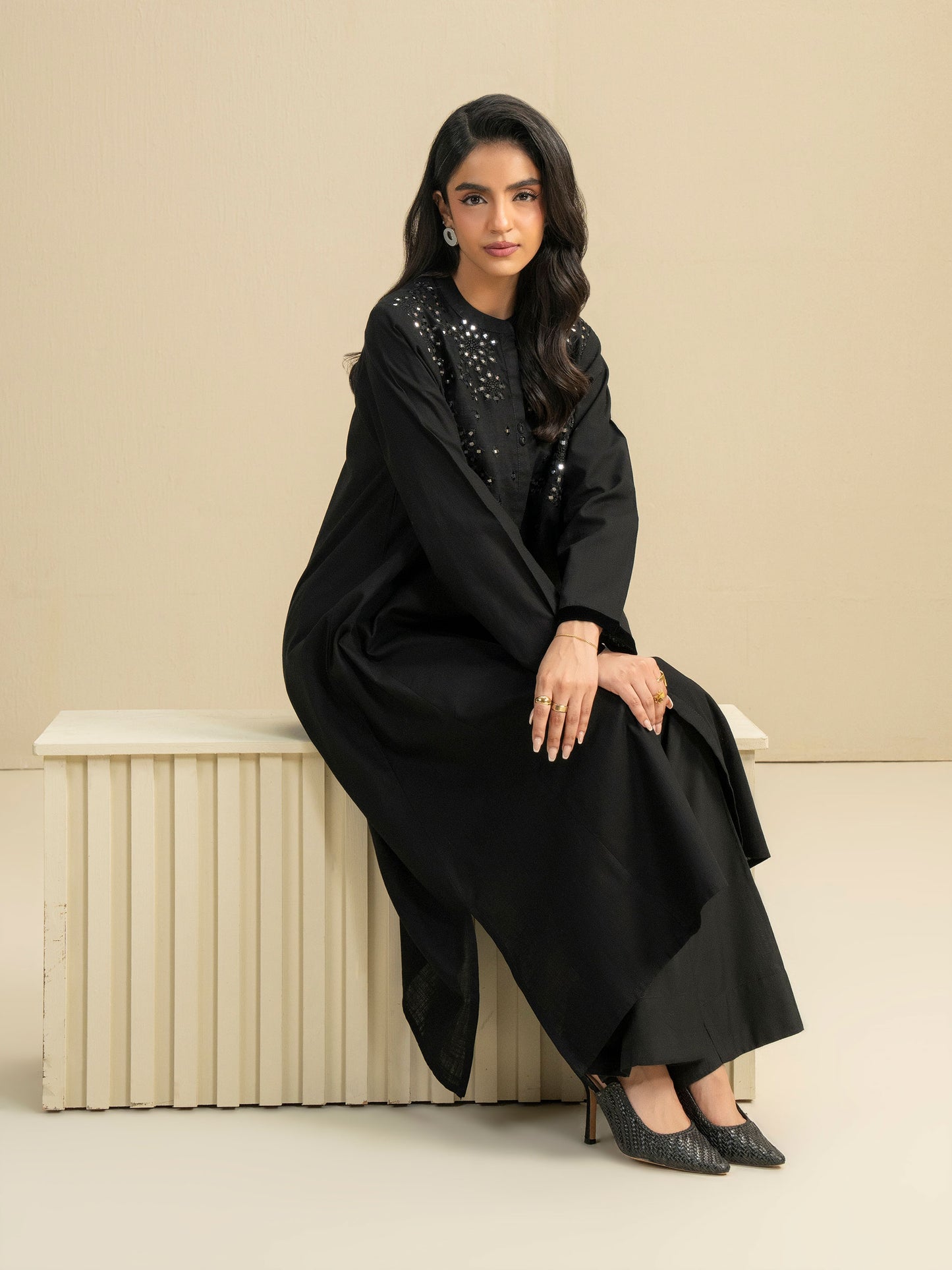 Khaddar Shirt-Embroidered (Pret)