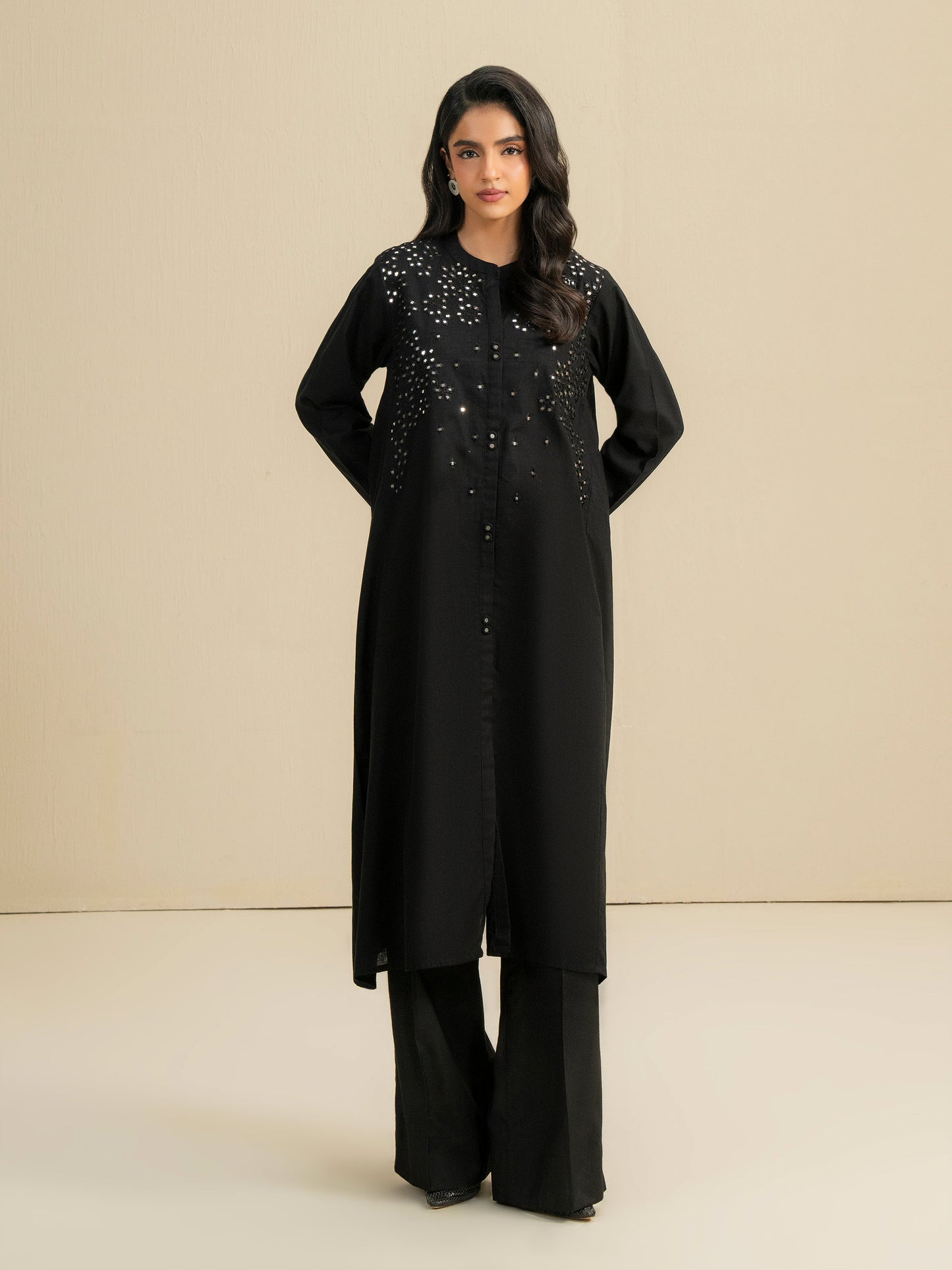 Khaddar Shirt-Embroidered (Pret)