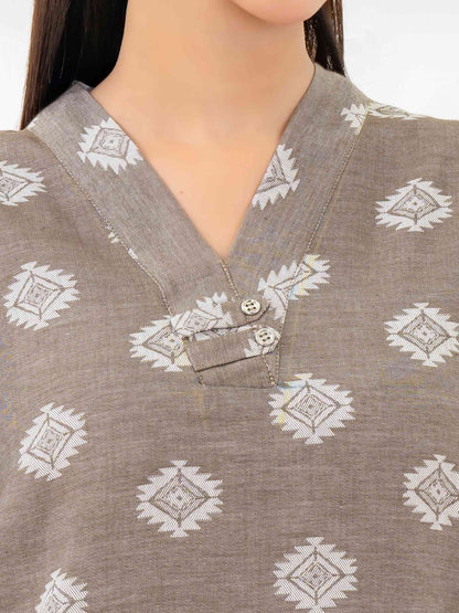 2 Piece Jacquard Suit-Embroidered (Pret)