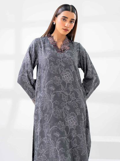 2 Piece Jacquard Suit-Embroidered (Pret)