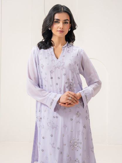 2 Piece Chiffon Suit-Embellished (Pret)