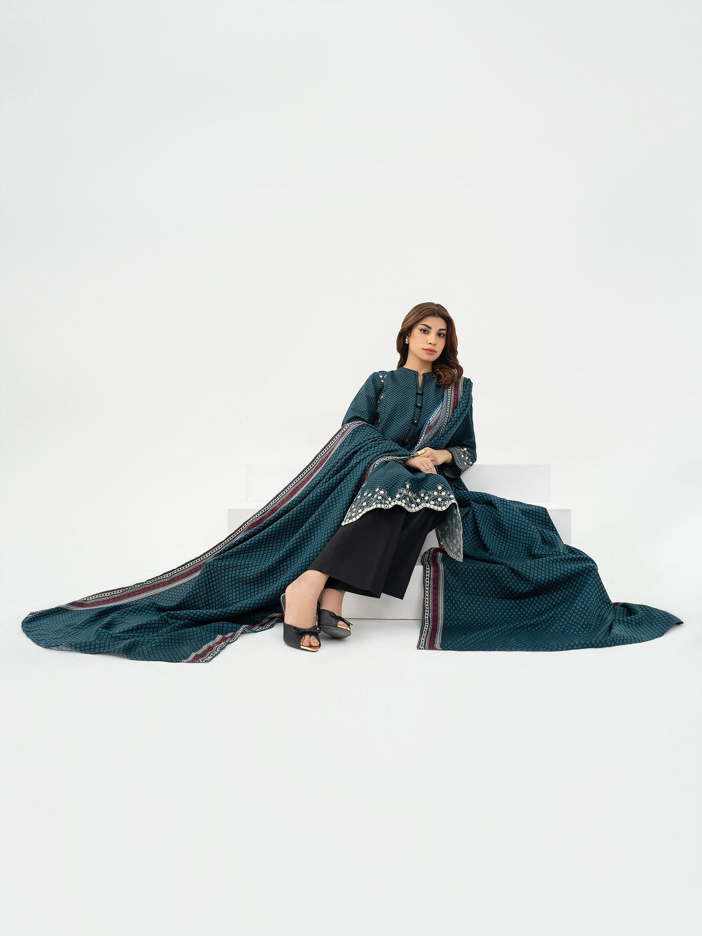2 Piece Khaddar Suit-Embroidered (Pret)