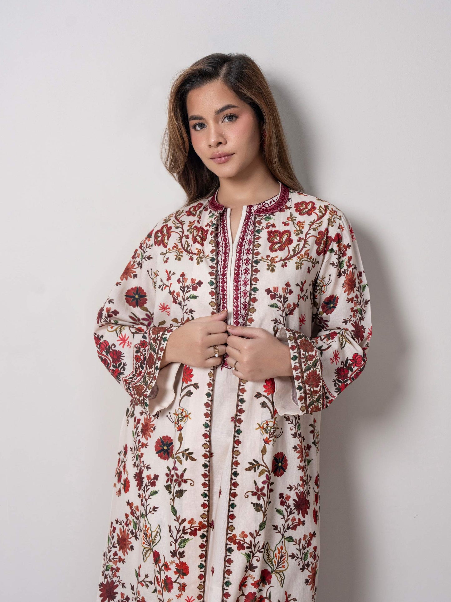 2 Piece Cardigan Khaddar Suit (Pret)