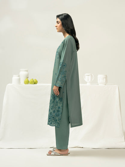 2 Piece Dobby Suit-Embroidered (Pret)