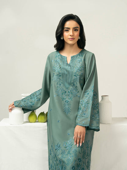 2 Piece Dobby Suit-Embroidered (Pret)