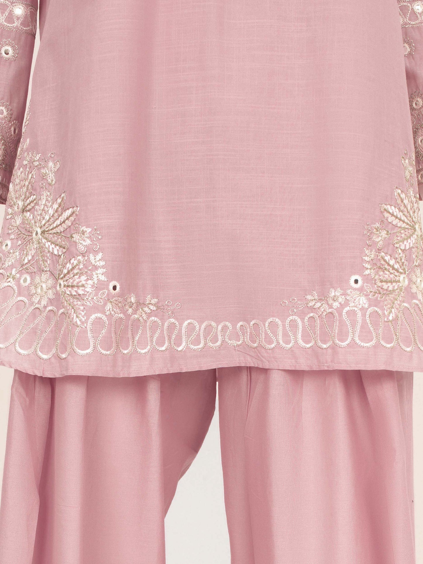3 Piece Lawn Slub Suit- Embroidered (Pret)