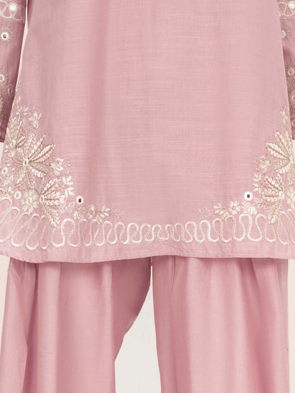 3 Piece Lawn Slub Suit- Embroidered (Pret)
