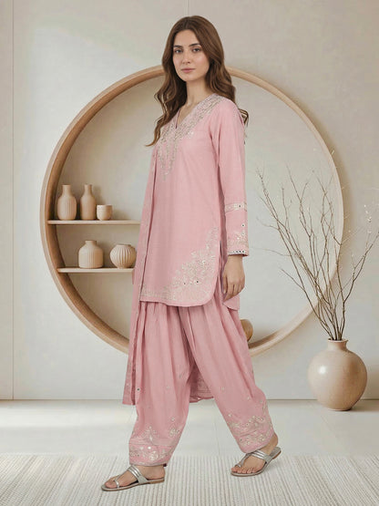 3 Piece Lawn Slub Suit- Embroidered (Pret)
