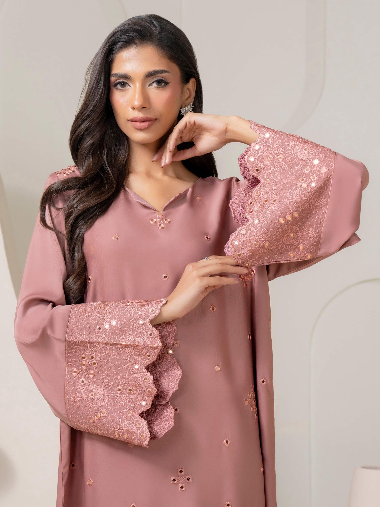 2 Piece Silk Suit-Embroidered (Pret)