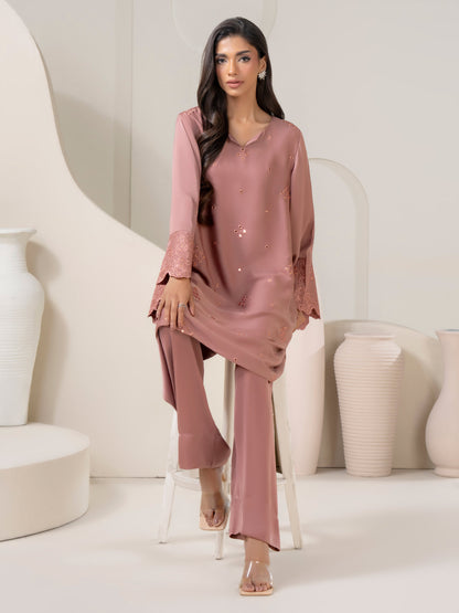 2 Piece Silk Suit-Embroidered (Pret)