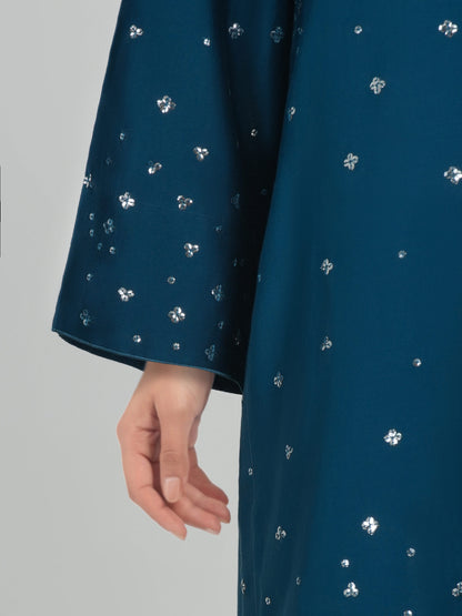 2 Piece Satin Suit- Embroirdered (Pret)