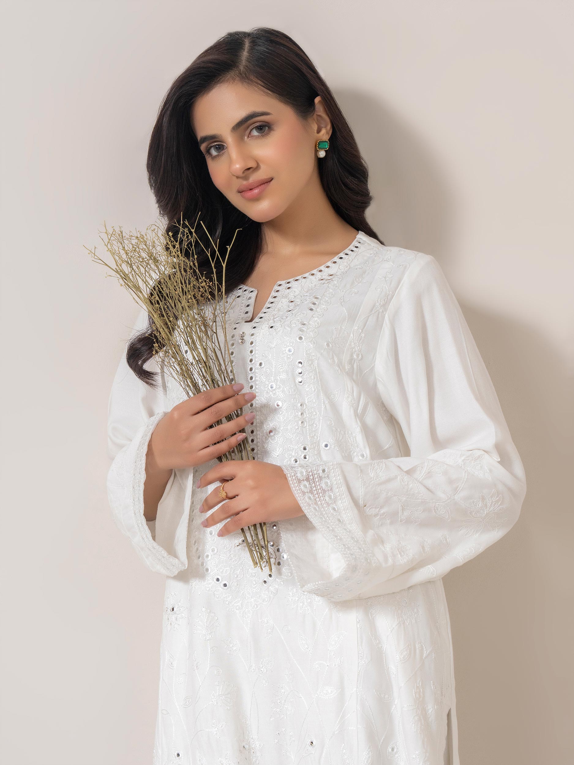 2 Piece Crepe Suit-Embroidered (Pret)