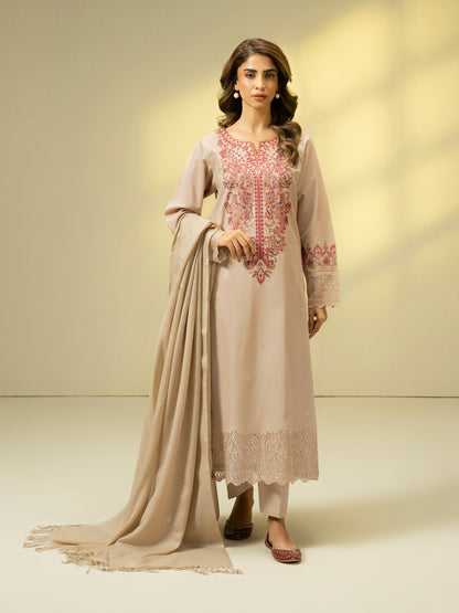 3 Piece Khaddar Suit-Embroidered (Pret)