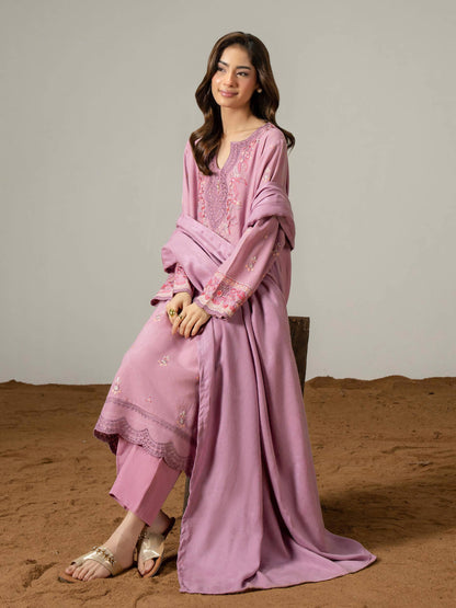 3 Piece Zari Suit-Embroidered (Pret)