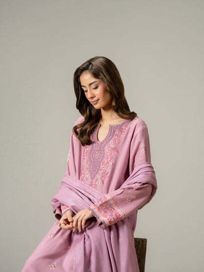 3 Piece Zari Suit-Embroidered (Pret)