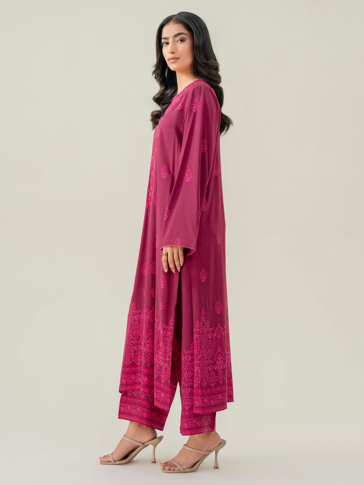 2 Piece Linen Suit-Embroidered (Pret)