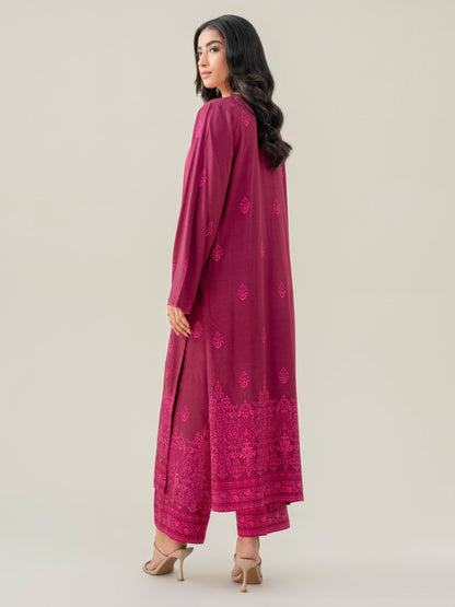 2 Piece Linen Suit-Embroidered (Pret)