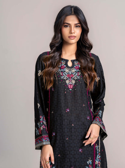 2-Piece Self Jacquard Suit-Embroidered (Pret)
