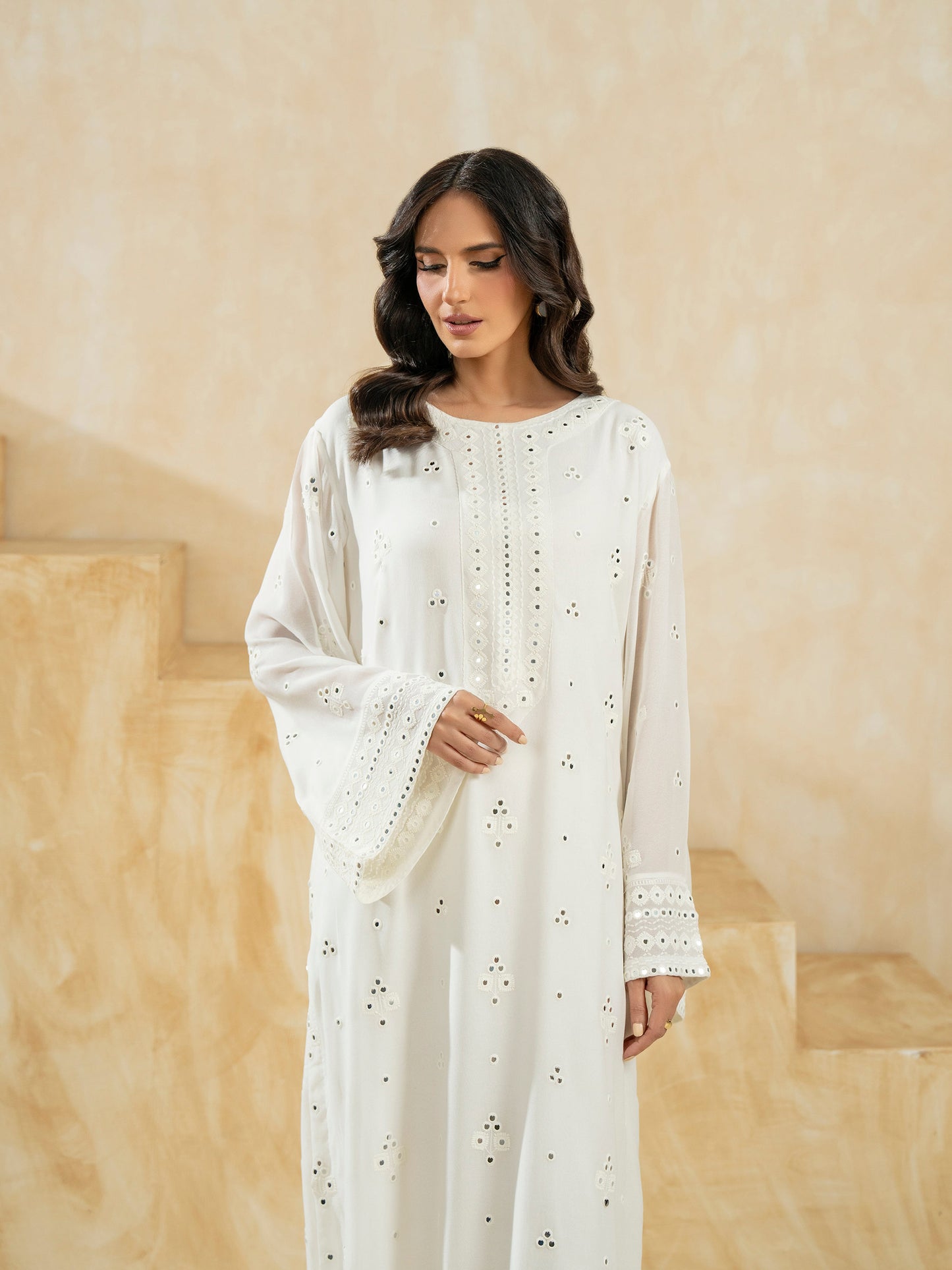 2 Piece Chiffon Suit-Embroidered (Pret)