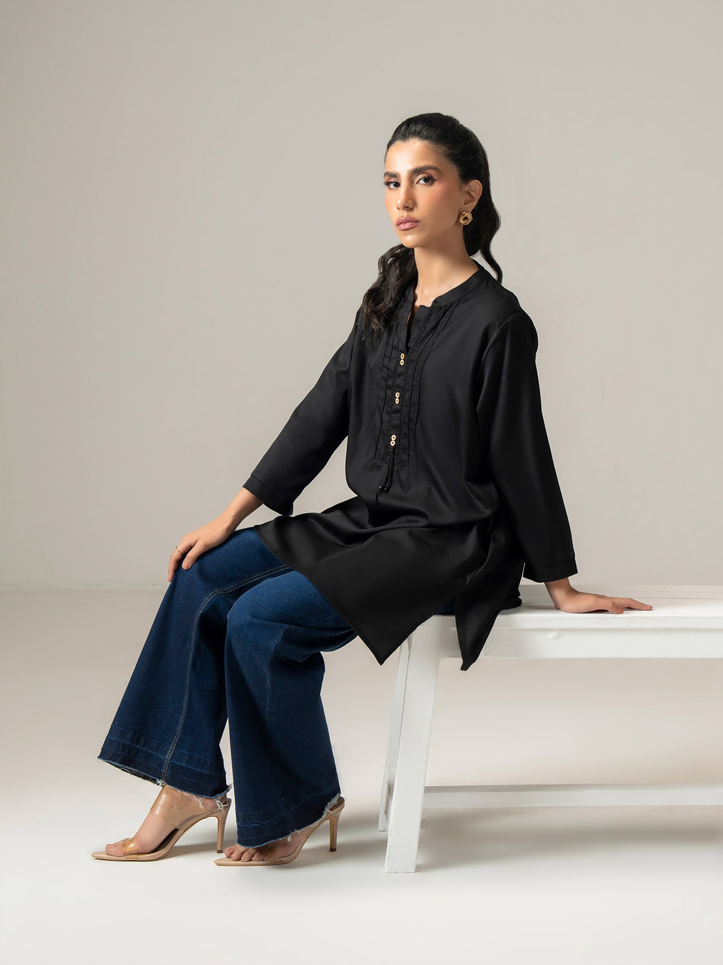 Satin Kurti-Dyed (Pret)