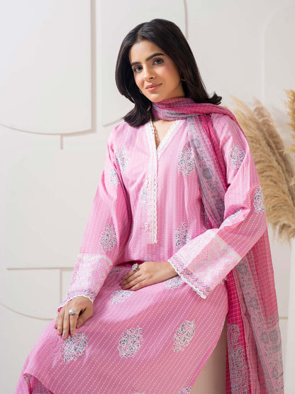 3 Piece Lawn Suit-Embroidered (Pret)