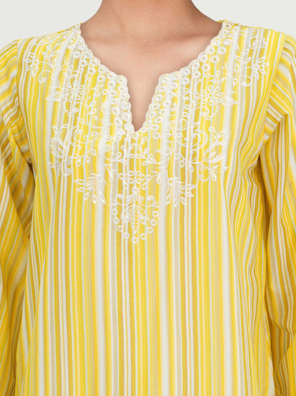 2 Piece Cambric Suit- Embroidered (Pret)