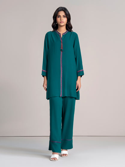 Stone Co-ord Set- Embroidered