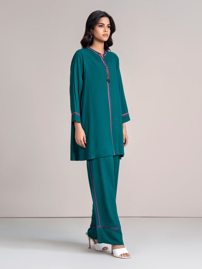 Stone Co-ord Set- Embroidered