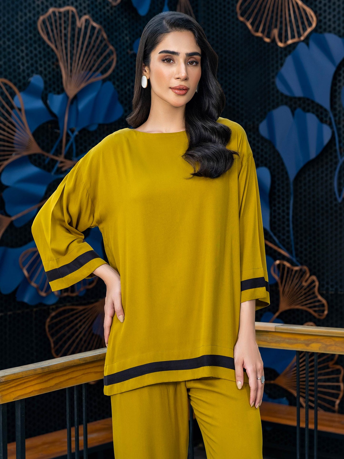 Dyed Color Block Stone Co-Ord Set