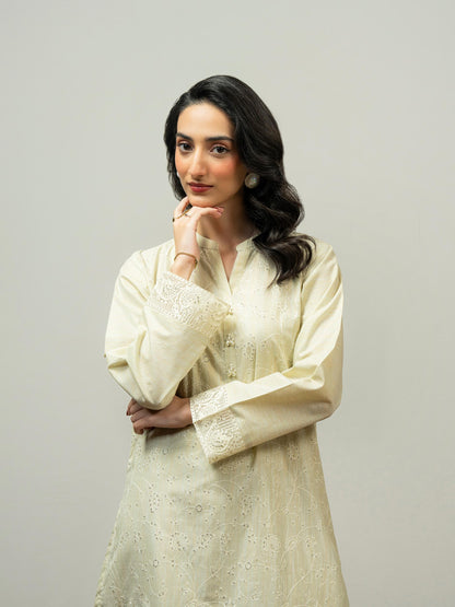 2 Piece Zari Suit-Embroidered (Pret)