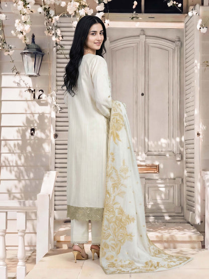 3 Piece Lawn Missouri Suit- Embroidered (Pret)