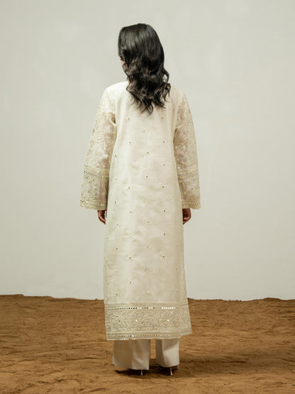 2 Piece Net Suit-Embroidered (Pret)