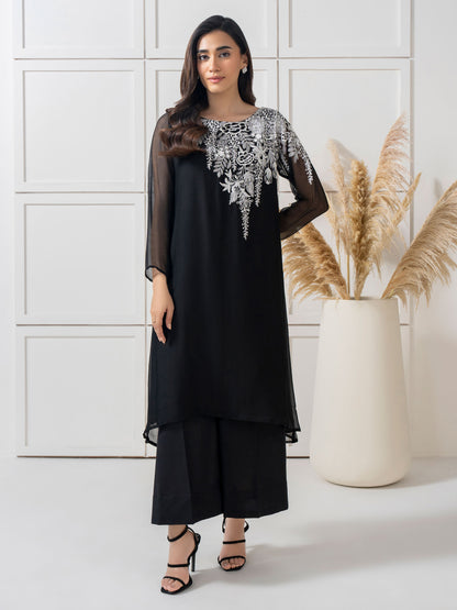 Chiffon Shirt- Embroidered (Pret)