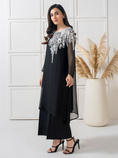 Chiffon Shirt- Embroidered (Pret)