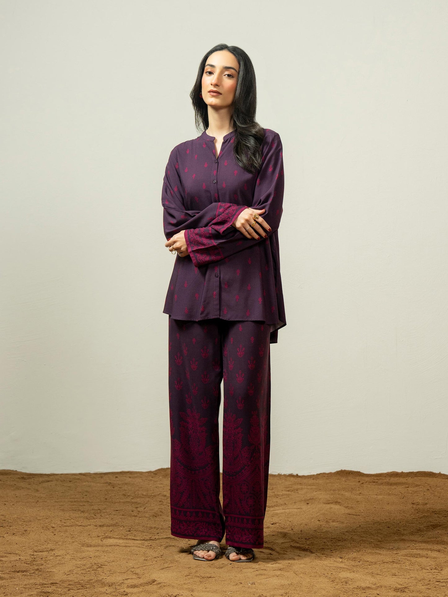 Linen Co-ord Set-Printed  (Pret)