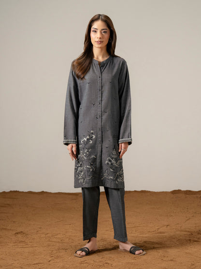 2 Piece Yarn Dyed Suit-Embroidered (Pret)