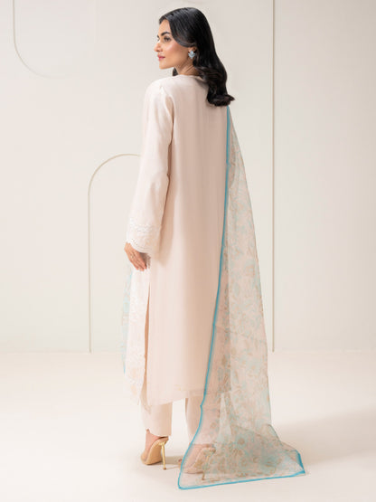 3 Piece Silk Suit-Embroidered (Pret)