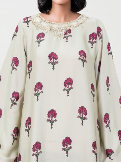 2 Piece Silk Suit-Embroidered (Pret)