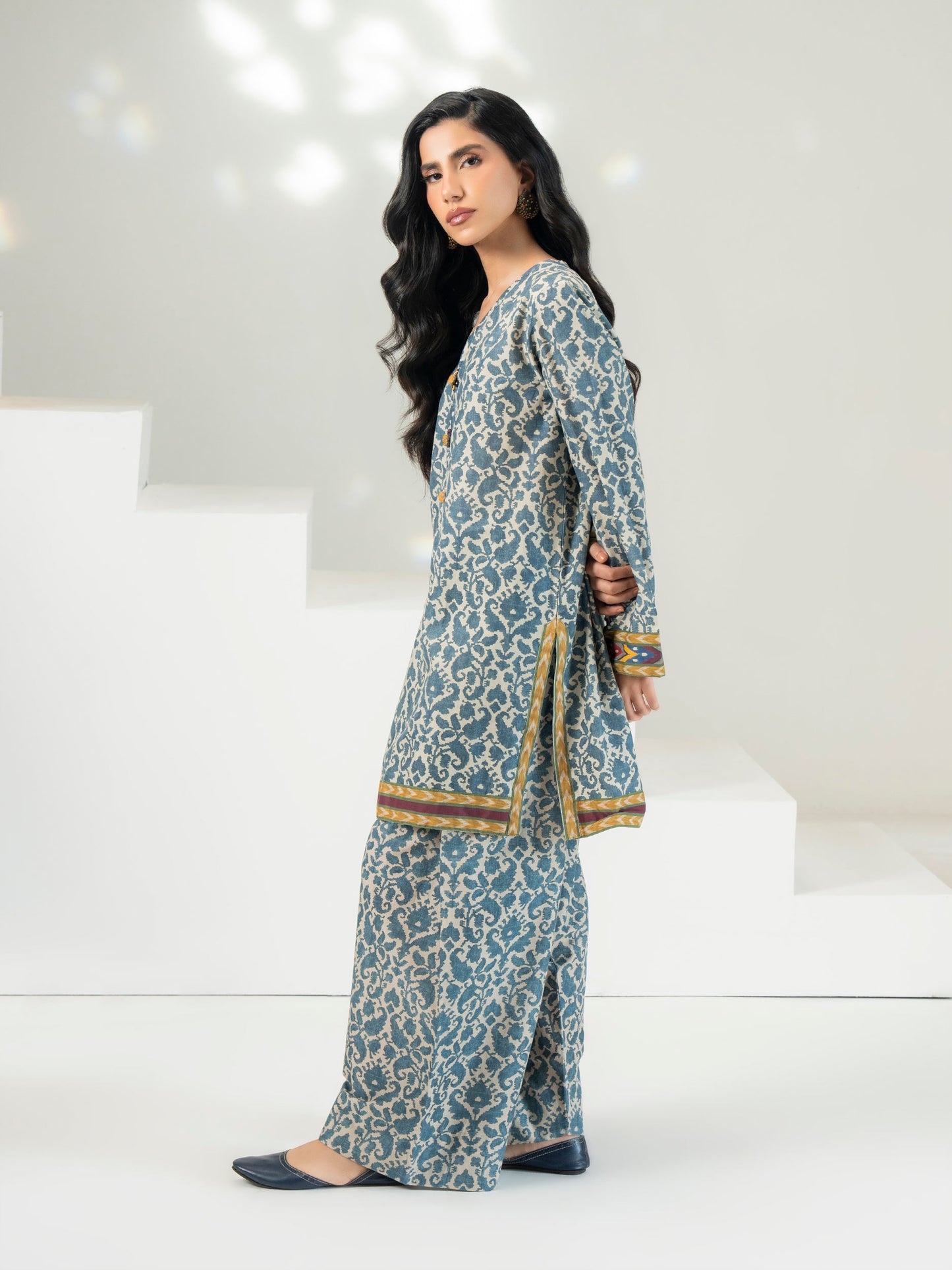 2 Piece Cambric Suit-Printed (Pret)