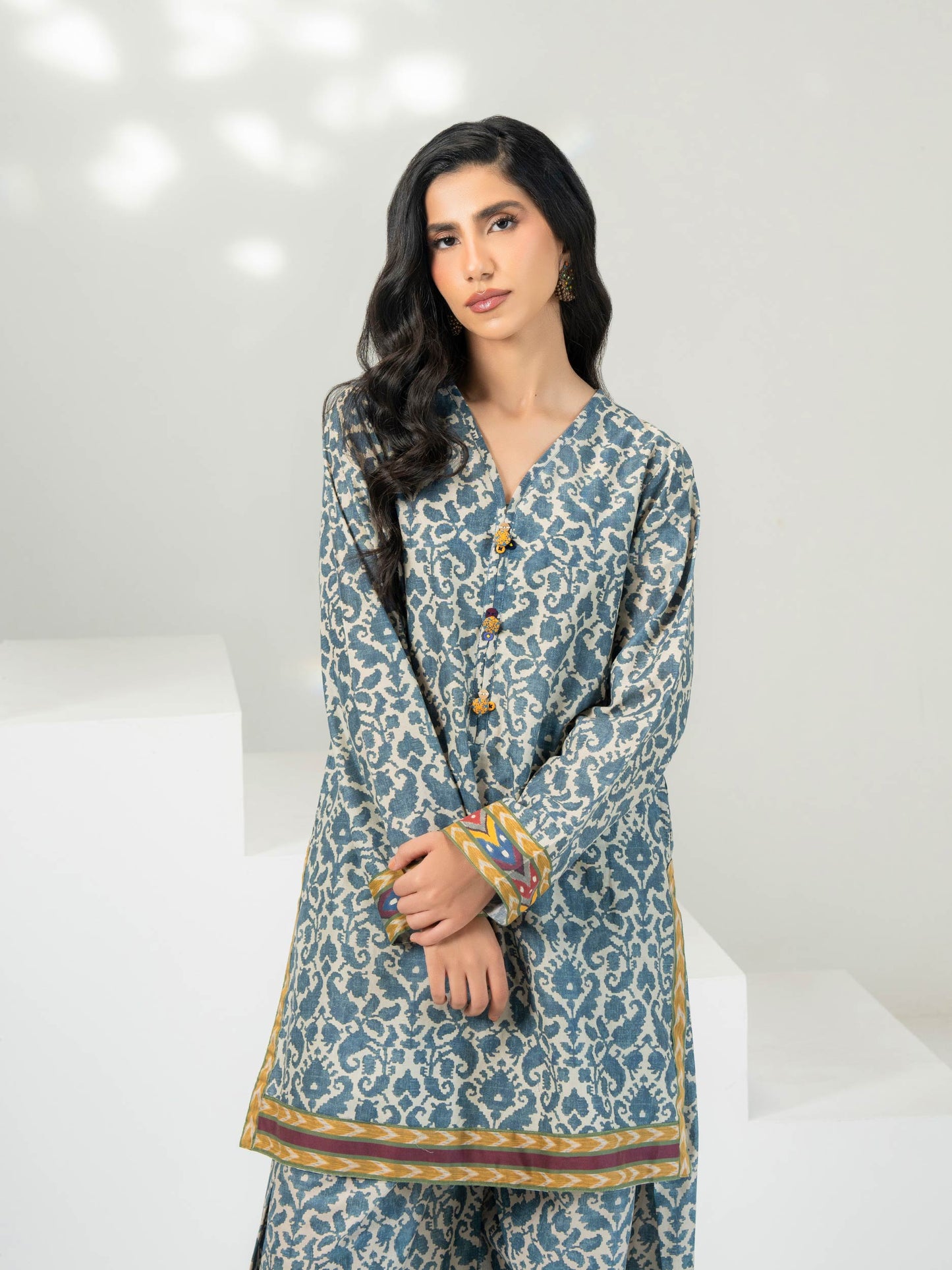 2 Piece Cambric Suit-Printed (Pret)