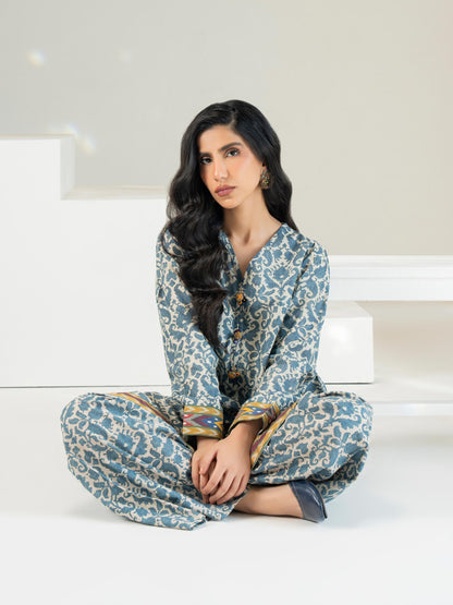 2 Piece Cambric Suit-Printed (Pret)