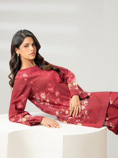 Cambric Co-ord Set-Embroidered