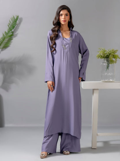 2 Piece Viscose Suit-Dyed (Pret)