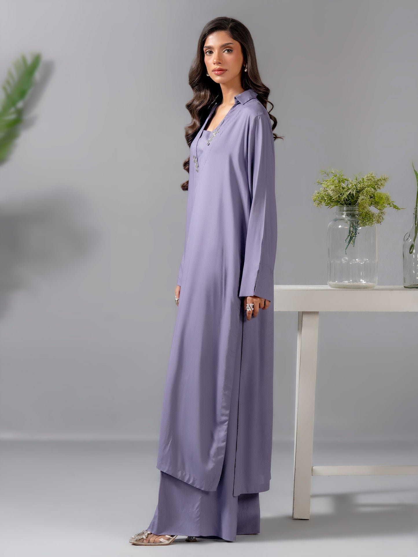 2 Piece Viscose Suit-Dyed (Pret)