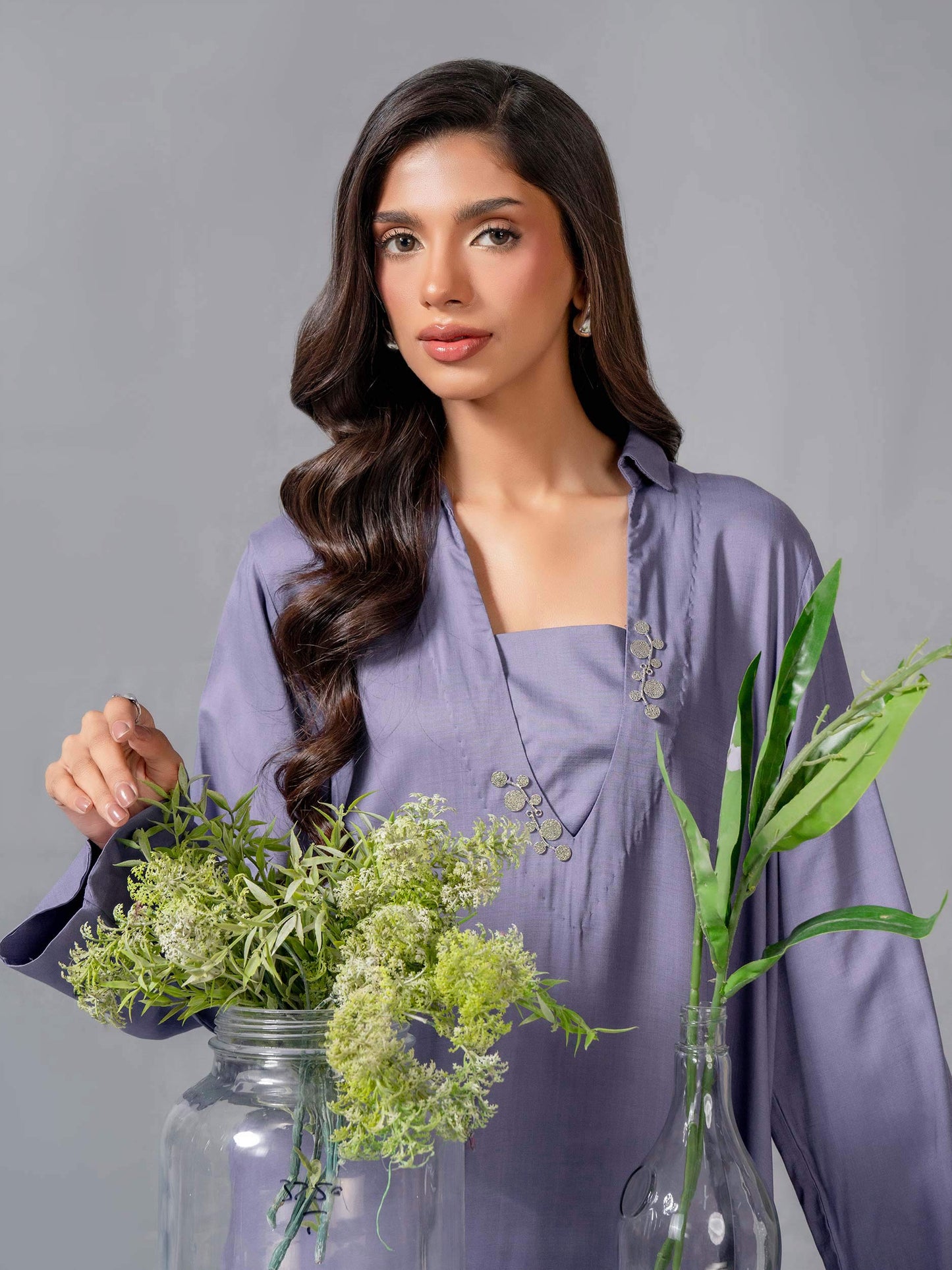 2 Piece Viscose Suit-Dyed (Pret)