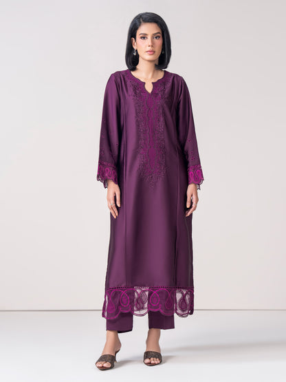 2 Piece Silk Suit- Embroidered (Pret)